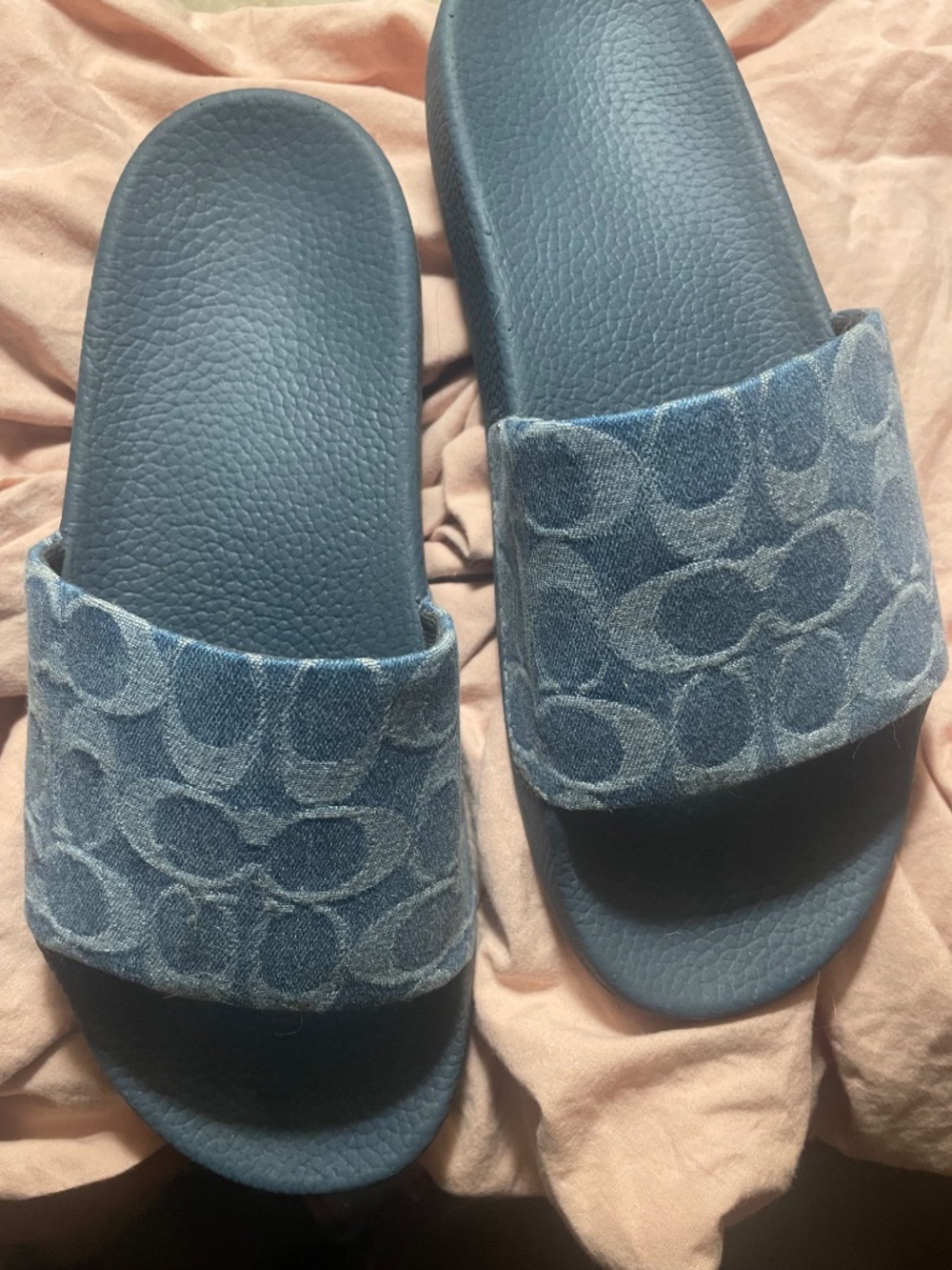 Coach Outlet Udele Sport Slide In Regenerative Cotton Signature Denim - Picture 11 of 11